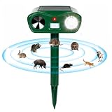 Katzenschreck Ultraschall Testsieger für Garten, EPERSU Solarbetriebener Tiervertreiber mit PIR-Bewegungsmelder & Blinklicht, Wasserdichter Marderschreck gegen Katzen, Hunde, Vögel & Wildtiere