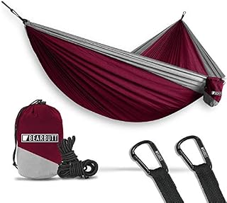 Bear Butt Lightweight Double Camping Parachute Hammock-Large, Portable Two-Person Hammock for Hiking