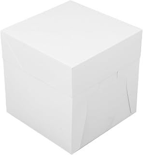 TOPPERFUN Caja De Pastel Pastel Suministros Para Pasteles Herramientas Para Hornear Pasteles Cajas De Panadería Bandeja Para Hornear Papel Blanco