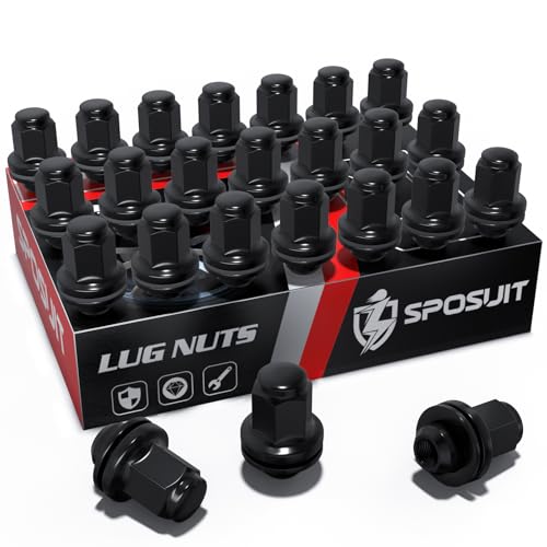 Image of Sposuit 24 Pcs M12x1.5 Black OEM Factory Lug Nuts, for Toyota, 37mm Length