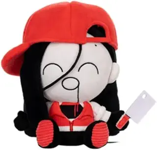 2025 BU-TCHER Vanity Yixi Soft Plush Ornament,26cm/10in BUTCHER VANITY Plushie、男の子と女の子のためのハロウィンクリスマスバースデーチョイスホームデコレーション (黒い) [並行輸入品]