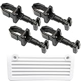 Terixe 4 Pack RV Refrigerator Vent Clips for Norcold 617772 Replacement, Quarter Turn Panel Fastener for Camper Fridge Vent, Perfect Refrigerator Parts & RV Vent Latch for Norcold (Black)
