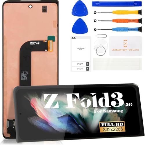 Écran LCD de rechange pour Samsung Z Fold 3 5G avec kit de réparation complet noir