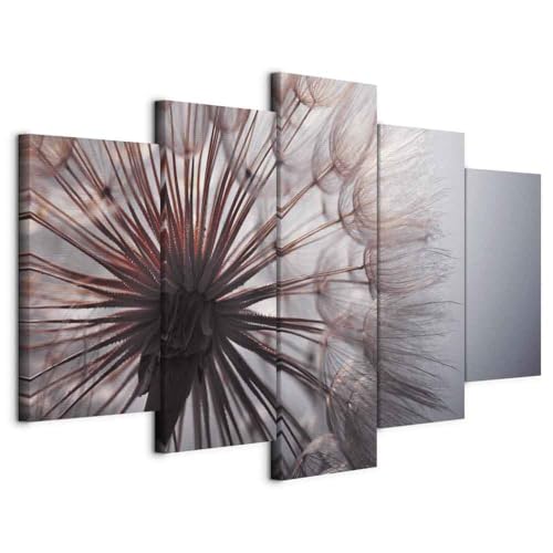 murando Acoustic Canvas Wall Art Dandelion Flowers 200x100 cm / 79 x 39 picture with acoustic foam sound absorption print image Artwork 5 pcs room acoustics soundproofing b-B-0060-b-p