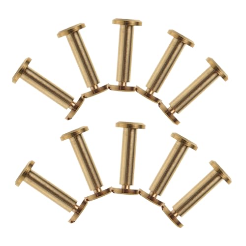 Beatifufu 10pcs Metal Screw Rivet for Scrapbook Extenders Post Book Binding Leather Saddle Binding