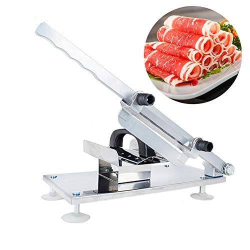 Preisvergleich Produktbild Manuelle Gefrier Fleischschneid Maschine, Edelstahl Fleischschneider Rindfleisch Hammelfleisch Rollenfleisch Käse Nahrungsmittelhobel, Gemüseschneide Maschine für Hausmannskost von Hot Pot Shabu Shab