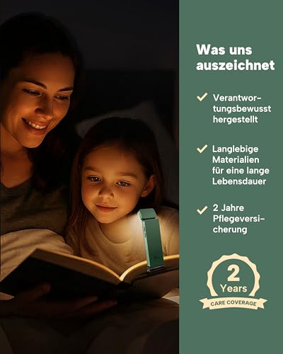 86lux Leselampe Buch Klemme，Wiederaufladbare Buchlampe zum Lesen im Bett – Ansicht 7