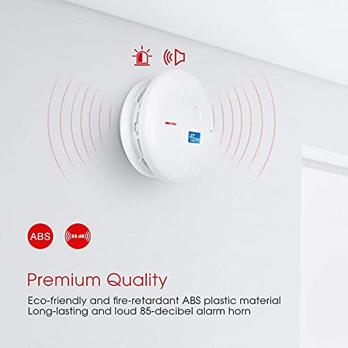 10 Year Battery Operated Smoke and Carbon Monoxide Detector, Portable Fire Co Alarm for Home and Kitchen - Thumbnail 4