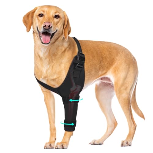 Image of Dog Elbow Protector Brace, Dog Leg Sleeves Anti-Licking for Arthritis, Hygroma, Pressure Sores, and Calluses, Dogs Elbows Pads & Shoulder Brace for Elbow Dysplasia and Injury Recovery, Left XL