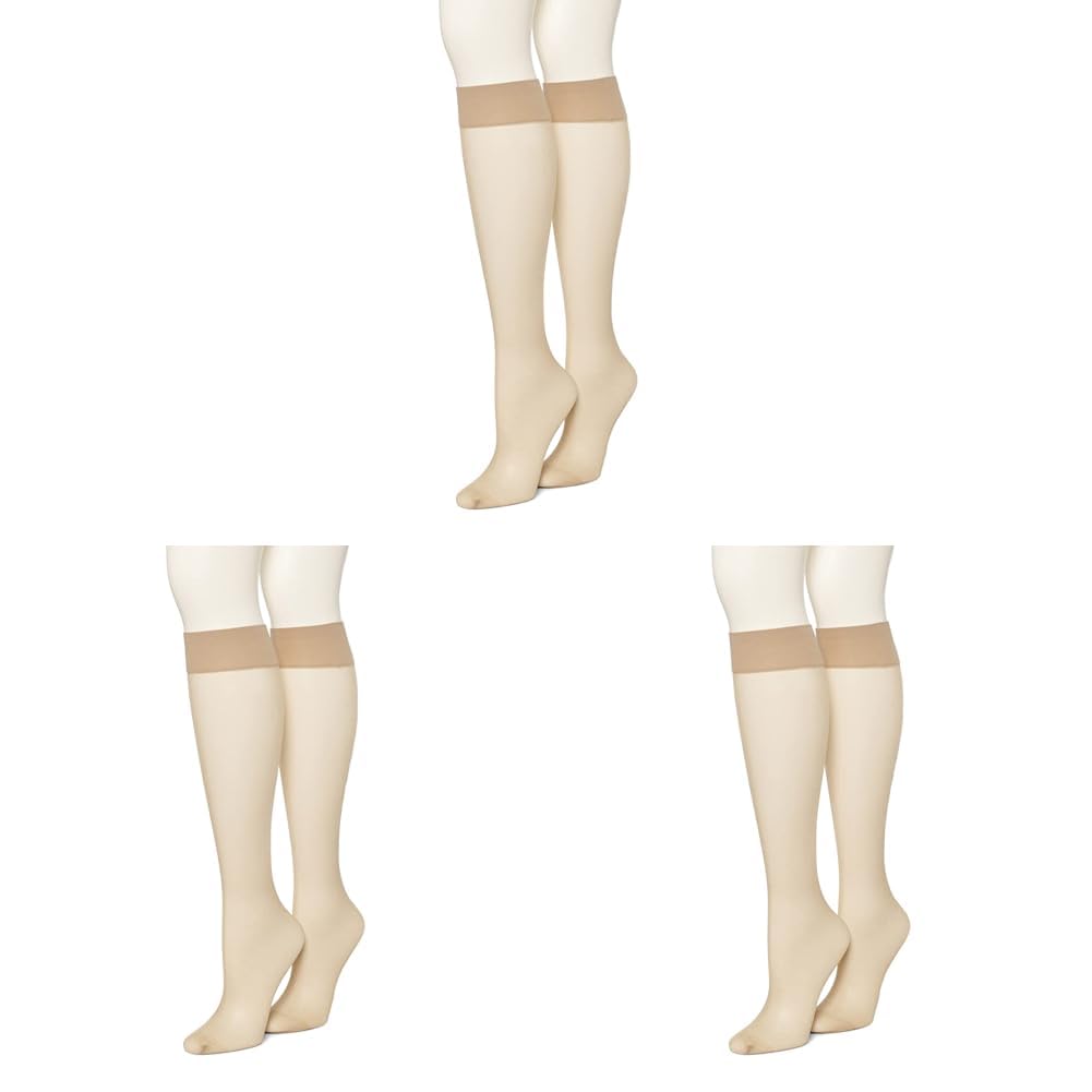 Women's Sheer Knee Hi Socks 2 Pair Pack