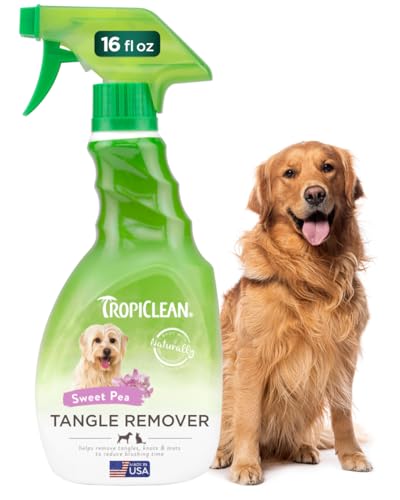 TropiClean Dog Detangler Spray Dematting, Leave in...