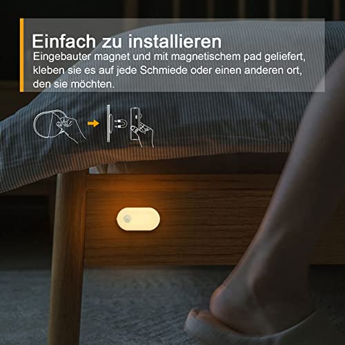 Lyridz Aufladbar Nachtlicht mit Bewegungsmelder 3 Modi: AUTO/ON/OFF, 2 Stk. – Ansicht 5