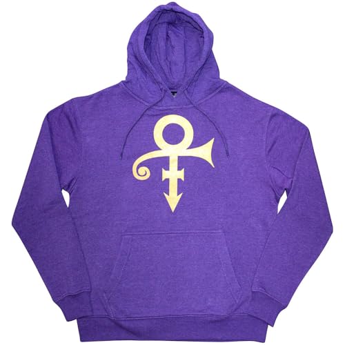 Prince Hoodie Symbol Purple Rain Official Mens Purple Pullover M