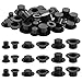 HUIANER Mini Black Top Hats 30PCS Miniature Top Hats Plastic Mini Doll Hats for Dollhouse Art Crafts DIY Supplies