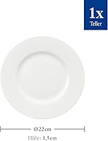 Vista 3 de Villeroy & Boch Plato de ensalada real, blanco, 8.7 in