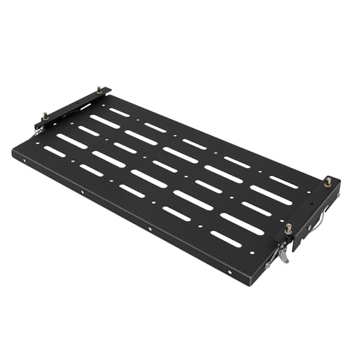 ZENGRICE - Mesa plegable para coche, mesa de camping portón trasero, acero resistente, instalación fácil, para viaje de picnic y carretera, compatible con Wrangler JK 2007-2017, capacidad 34 kg, 63 x