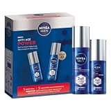 NIVEA MEN Anti-Age Gesichtspflege Set – Geschenkset mit Anti-Age Power Serum (30 ml) und Feuchtigkeitscreme (50 ml) – Pflegeset für jünger aussehende Haut in 2-4 Wochen
