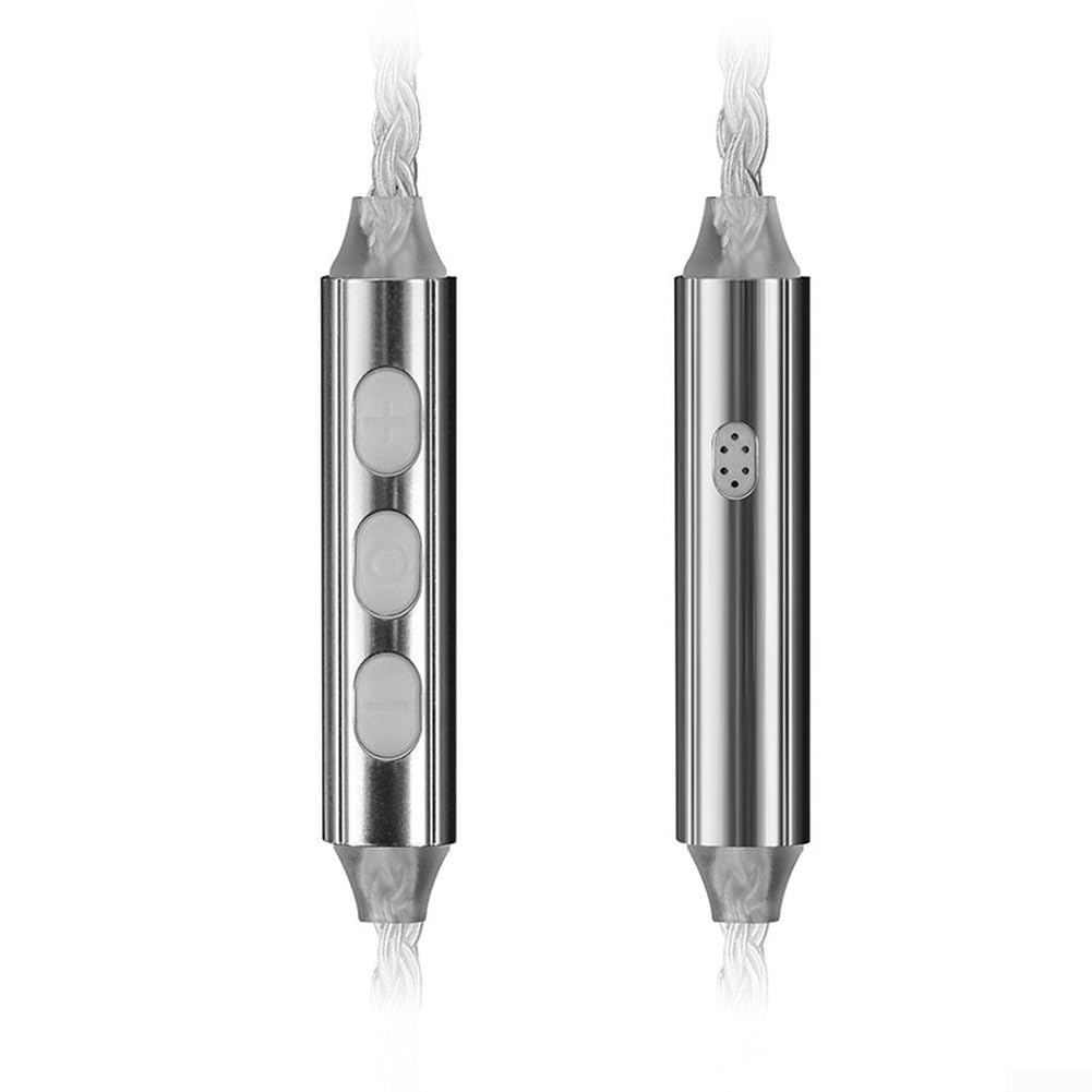 MMCX 0,78 mm IEM-Upgrade-Kabel, versilbertes Kupfer, USB-C-HiFi-Audiokabel mit Mikrofon, Inline-Steuerung für SE215 SE535 Kopfhörer (0,78 Typ-C)