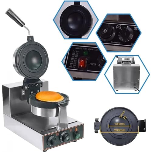 1300W Electric Burger Waffle Maker, Nonstick Panini Press z Timerem, Hamburger ze stali nierdzewnej i lodowa Patarka do użytku w restauracji domowej