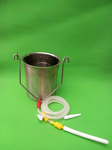 PRIME STORE INDIA Stainless Steel Enema Bucket Kit, 2.5 quart Export quality