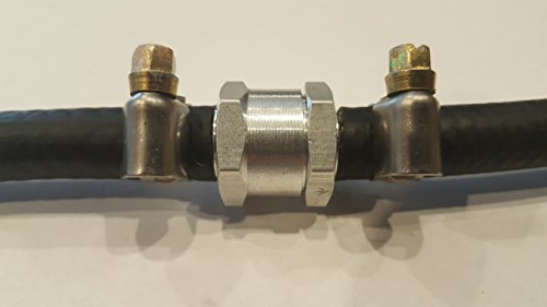 Muzzys 10Mm, 3/8", Fuel Check Valve, Inline, One-Way, Non-Return, Aluminum, With Clamps, For Water, Gas, Diesel, Oils, On Utv, Quad, Snowmobile, Motorcycle, Jetski, Mower, Blower, Car, Truck, Tractor #TOP3