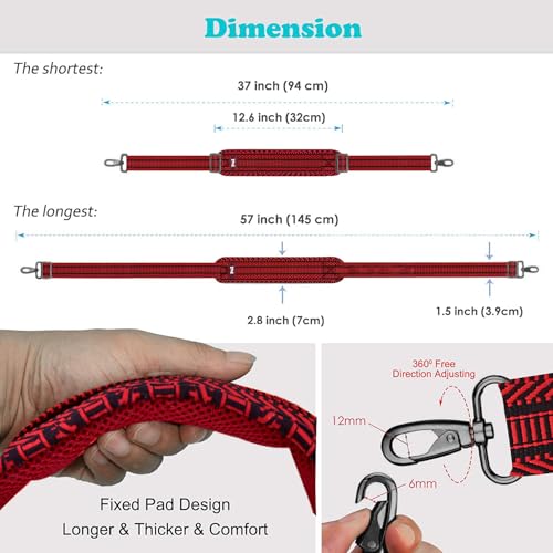 Image of ZINZ 57 inch Adjustable Bag Straps Replacement with Thick Fixed Pad