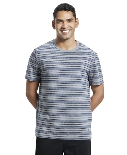 Image of Jockey 2717 Men's Super Combed Cotton Rich Striped Round Neck Half Sleeve Regular Fit T-Shirt