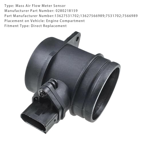 Capteur MAF débitmètre d'air pour BMW E90 E87 E82 E91 E92 essence 2004-2012 référence 0280218159 - 7