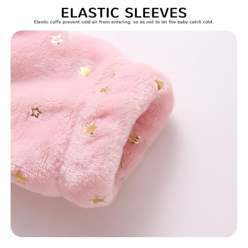 Image of Baby Girl Winter Fleece Coat Toddler Boy Jacket Infant With Hood Warm Outerwear