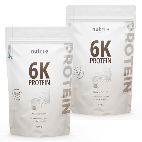 Nutri + Protein Pulver Neutral 1 kg - 80% Eiweiß - zuckerfrei + fettfrei - Proteinpulver ohne Süßstoff, Geschmack - ideal zum Backen - 1000 g Natural