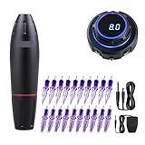 Kit De Machine À Tatouer Professionnelle, Ensemble Stylos Rotatifs For Tatouage, Maquillage, Alimentation LCD Permanente For Artiste Tatoueur Facile à Utiliser