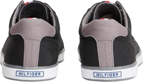 Tommy Hilfiger Men’s Vulcanised Trainers, Black (Black), 10