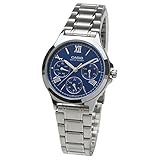 カシオ レディース スタンダード 曜日 日付 カレンダー アナログ LTP-V300D-2A2 女性用 CASIO メタル ブレスレット (ネイビーブルー)