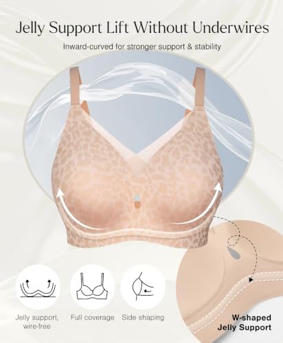 Image of Popilush Wireless Push Up Bra Comfortable Supportive Everyday Bras