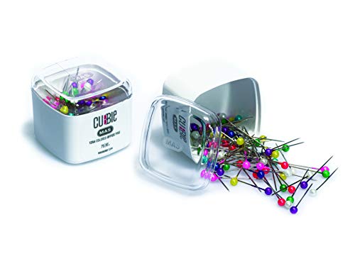 MAS Cubbie Office Pins with Coloured Plastic Head (Pack of 75)