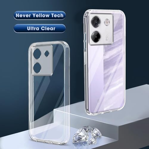 Image of Jkobi Back Case Cover for Poco M7 Pro 5G (Silicone Clear Shockproof Case with Camera Protection | Soft and Flexible | Transparent)