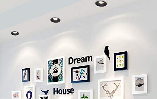 5W LED Ceiling Recessed Flushed Mounted Circle Light Lighting Concave Lens Picture Project Black Pure White