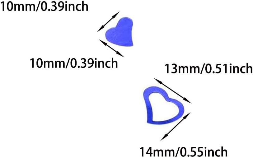 Condition photo showing Good Condition for onlykxy 1200pcs love heart shaped confetti, table wedding decoration, glitter confetti for wedding party (blue)