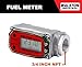 3/4 Inch Digital Turbine Fuel Flow Meter, 3-30 GPM NPT Fuel Meter Diesel, Gasoline, Oil, and Other Liquids, Gallon, Liters, Quarts, Pints