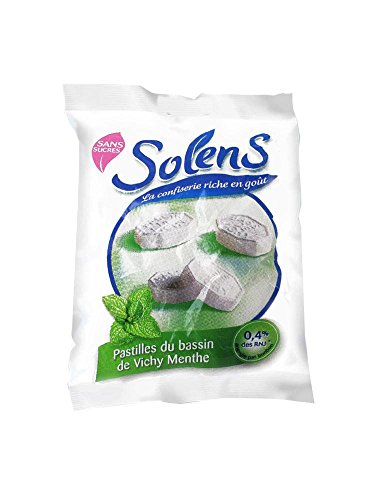 Solens - Solens Pastilles Sans Sucres Du Bassin De Vichy Menthe 100G