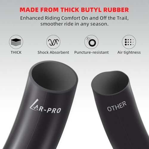 Image of AR-PRO (2-Pack) 2.75 /3.00-19 inch Heavy Duty Dirt Bike Inner Tubes with TR4 Valve Stem for 70 /100-19, 80 /100-19 19 inch Dirt Pit Tires, Compatible with Surron, Talaria, Segway, UltraBee and More