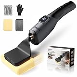 Aknrv Electric Grill Brush - Bristle Free Grill Brush for Outdoor Grill, Cordless BBQ Grill Cleaner with 3 Heads, Rechargeable 240 Mins Runtime Barbecue Grill Cleaning Brush (Gray)