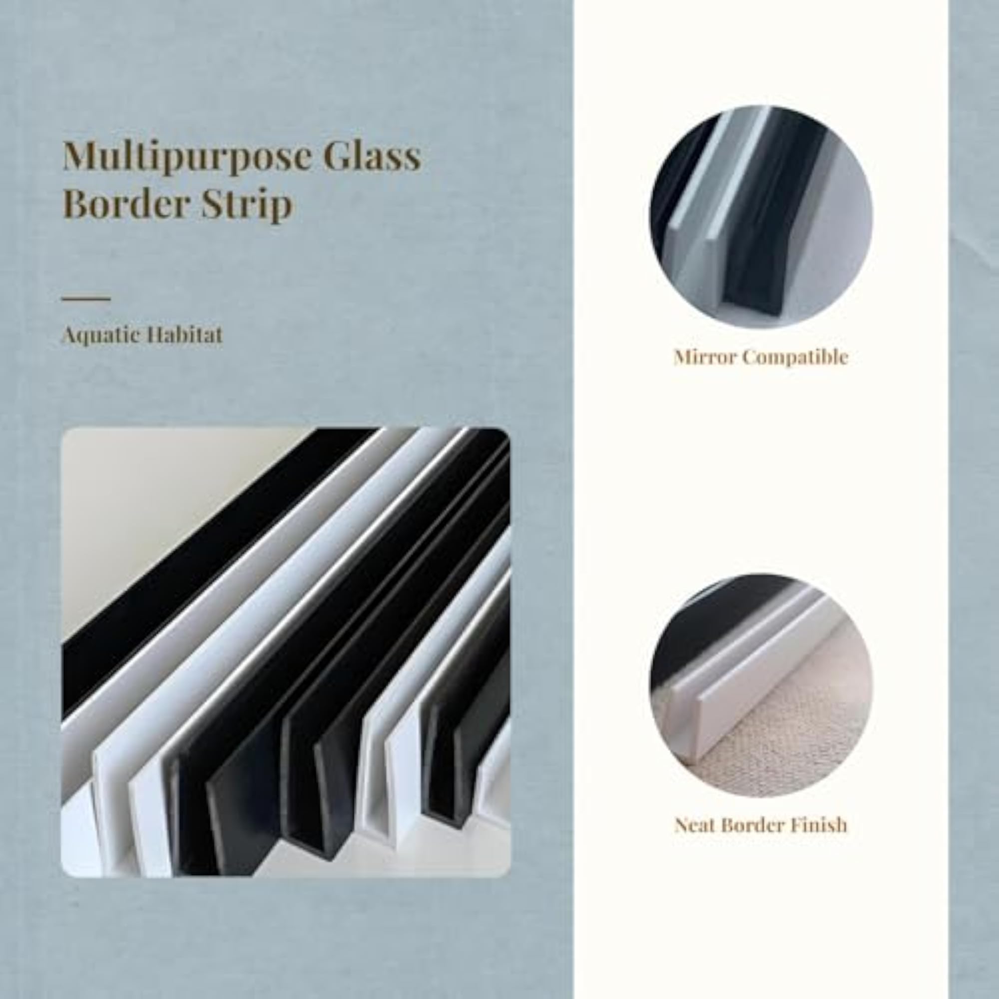 U-Shaped PVC Trim for Aquatic Habitats