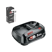 Bosch Ersatz-Akku PBA 18V 2.5Ah W-B (Hohe Kapazität für längere Laufzeit; Kompatibel mit Allen 18V Power for All-Geräten)