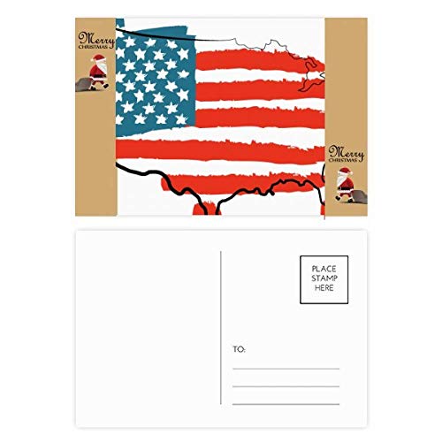 Cartes postales drapeau Amérique étoiles et rayures pour décorer et écrire