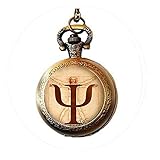 bilder anatomie bauch  bab PSI Symbol Halskette, Psychologie Anhänger, Schmuck, Geschenk für Psychologen, da Vinci, Foto, Bild, Anatomie Taschenuhr Halskette