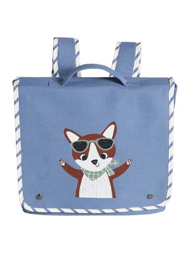 Cartable maternelle renard bleu léger et facile à ouvrir pour garçon