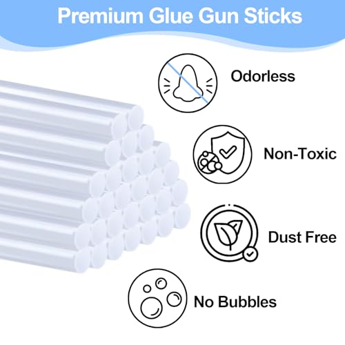 300 Pièces Mini Sticks à colle chaude 4" X 0.27"Glue Gun Sticks Hot Colle Gun sticks pour le métal, le bois, le verre DIY Artisanat d'art, Décoration d'intérieur, Compatible avec la plupart Mini Coller les pistolets
