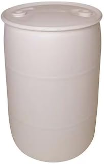 White 55 Gallon Drum Closed Head Transport Drum HDPE Unlined 870lb Load Capacity