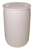 White 55 Gallon Drum Closed Head Transport Drum HDPE Unlined 870lb Load Capacity